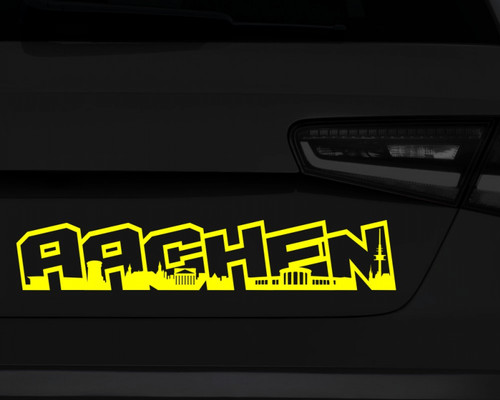 Aachen aufkleber schriftzug - aachen,