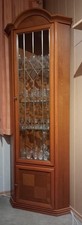 Glas-Eckvitrine Kirschbaum