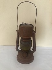 FEUERHAND STURMKAPPE H. BETTELS ALGERMISSEN ANTIKE PETROLEUMLAMPE JENA GLAS GELB