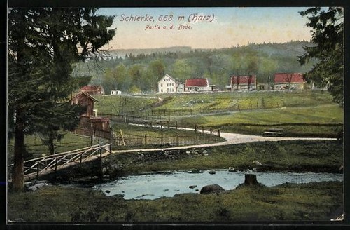 Ansichtskarte schierke harz - ansichtskarte,