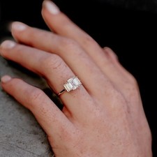 Diamant Smaragdschliff Ring