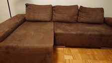 Couch, Sofa, Ecksofa, L-form mit Schlaffunktion und Bettkasten