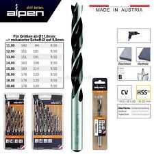Alpen CV-Holzspiralbohrer 1,0-20mm + Sets - Weich-,Hartholz,Spanplatte,Resopal