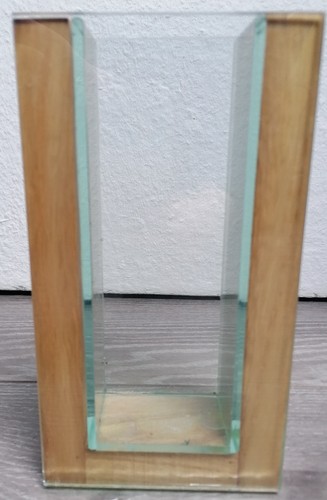 Vase mit holzrahmen eckig - holzrahmen, 20
