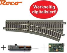 Roco H0 61141-D geoLine Weiche rechts mit elektrischem Antrieb + Decoder