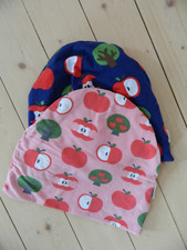 Pfiffig! 2x Beanie Mütze MAXOMORRA rosa blau 56 57 58 Äpfel 9-12 Jahre 134/146