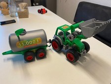 WADER Farmer Technic Traktor mit Frontlader und Fasswagen Fassanhänger ansehen 