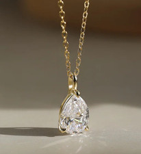 Halskette 2,0 kt Birnenschliff