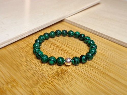 Echtes malachit perlen armband - perlen,