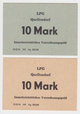 2 x 10 Banknoten DDR LPG Geld