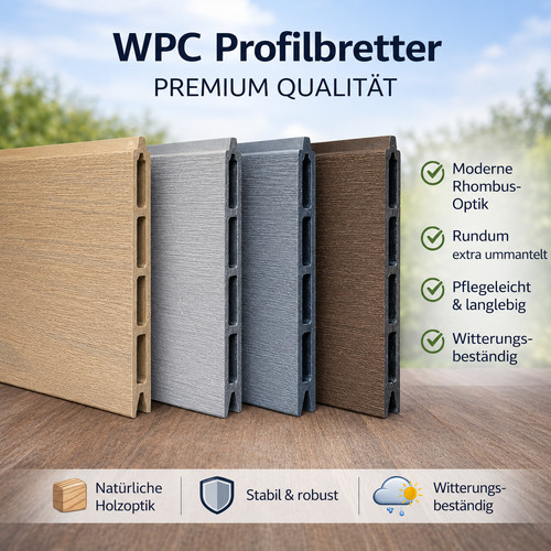 Wpc sichtschutz einzelprofil - sichtschutz,
