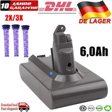 Für Dyson V6 6.0AH akku Animal Pro V6 Absolute V6 SV03 SV09 DC62 3X Filter 21.6V