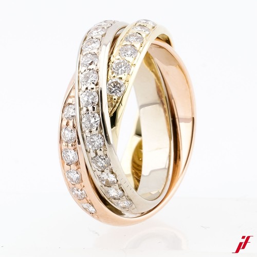 Drei schienen ring 585 14k - drei-schienen,