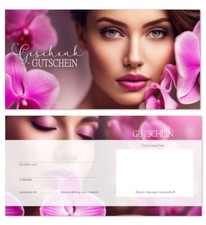 Geschenkgutscheine Gutscheinkarte Wellness Beauty Kosmetik Kosmetikstudio Frau