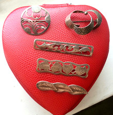 Konvolut antike Broschen 5 Jugendstil Broschen aus 800/835 und 900er Silber