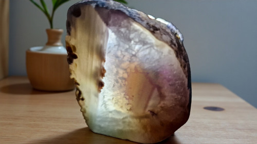Achat-Geode-Teelichthalter