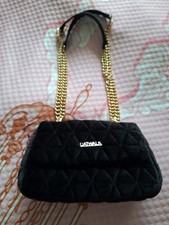 CATWALK  ABENDTASCHE SCHWARZ / GOLD SAMTOPTIK