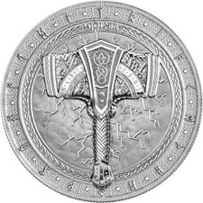 1 UNZE 999 SILBER - HAMMER VON THOR / MJÖLNIR - SILBERBARREN