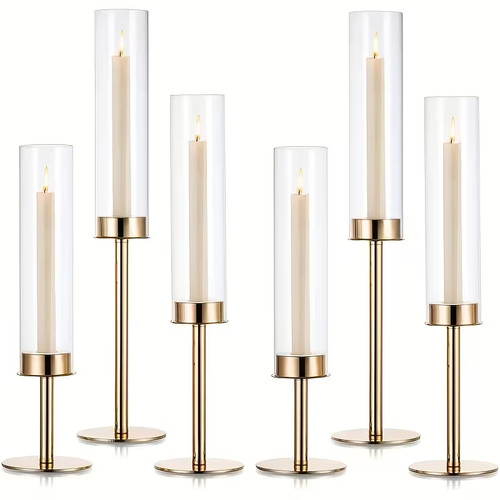16er set gold kerzenständer - gold,