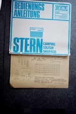 Bedienungsanleitung mit Schaltplan RFT Stern Camping Solitär Smaragt,DDR