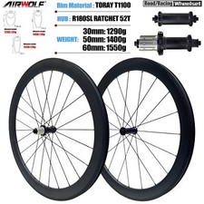 AIRWOLF T1100 Carbon Rennrad Laufradsatz 700C Felgenbremse Ratchet 52T Laufräder