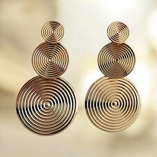 Wunderschöne große Auffällige statement Ohrringe Ohrstecker Rund  Modeschmuck