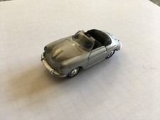 PORSCHE 356B Cabrio, (WELLY 1:87,silber)