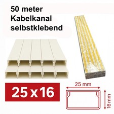 Kabelkanal 25x16 mm Weiß