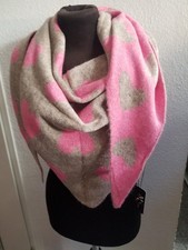 Wendeschal Dreieckstuch Schal kuschelig  weich Herzen Herz   rosa taupe