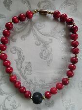 Kette Schaumkoralle mit Lavakugel