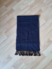 TCM Tchibo Schal dunkelblau mit Fransen