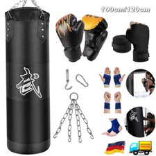 Boxsack Set Boxhandschuhen Erwachsene Punching Training Bag Sandsack 100/120cm