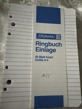 Brunnen Ringbucheinlagen A 6,Liniert-6-fach gelocht, jeweils 50 Blatt,4Stück,OVP