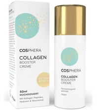 Cosphera Collagen Booster Creme 50 ml Vegan - mit Hyaluronsäure,Anti Faltencreme
