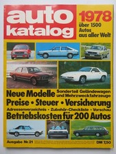 Autokatalog Nr 21, Modelljahr