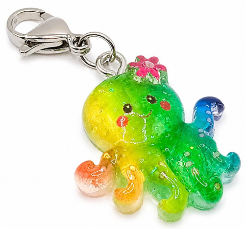 Oktopus regenbogen charm - oktopus,