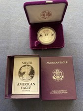 American Silver Eagle 1990 Proof PP | OGP Etui + COA | 1 oz Silber | Sammler