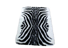 Zebra 70 x 100 cm waschbar bis 30 Grad gummierte Rückseite