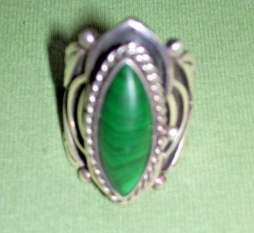 925er silber ring malachit - 925er,