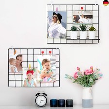 ODOXIA 2er-Pack Wandgitter Schwarz | Gitter Pinnwand Fotogitter mit Magnet-Pins