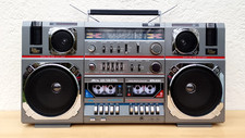 GHETTOBLASTER  ICS  STR - 5091  HiFi  STEREO RADIO DOPPELKASSETTEN RECORDER