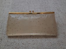 graues Straußenleder Portemonnaie, sehr selten, sehr guter Zustand