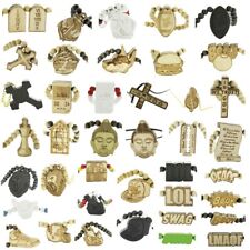 Wood Fellas Necklace Holz Halskette Motiv Anchor Game Swag Love Peace Master Dis