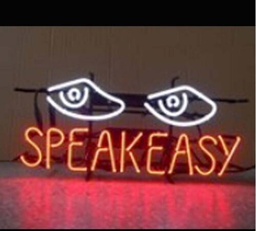 Speakeasy neon sign - speakeasy,