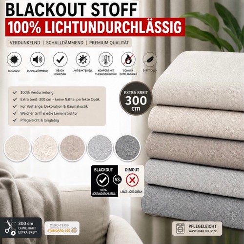Blackout stoff feuerhemmend - stoff,