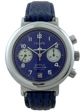 Poljot Buran Plarb Handaufzug Herren U-Boot Chronograph Kal. 3133, funktioniert