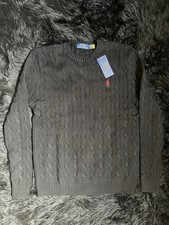 Polo Ralph Lauren Herren Pullover, Größe M, Schwarz, Zopfmuster