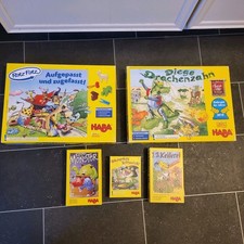 5 HABA SPIELE WIE RATZ PATZ, DIEGO DRACHENZAHN, KLEINE MONSTER ,  ALLE KOMPLETT