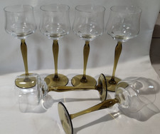 6x Weingläser Weinglas Stengelglas Jugendstil antik Römer Pokale alt