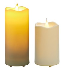 Northpoint LED Outdoor Kerzen wasserfest mit Timer Flackerfunktion flammenlos